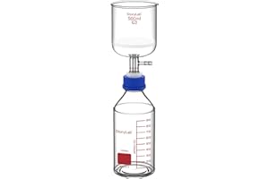 stonylab Buchner Funnel Suction Filtration Apparatus with PP Adapter, Borosilicate Glass, 500 ml Funnel with Fine Frit (G3) a