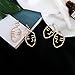 Face Earring Set-Mookoo 3 Pair Gold Tone Hypoallergenic Earrings for Girls Teens Women Earrings Including Hollow Face Hand Shape Gold Statement Earrings