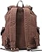 Aidonger Unisex Vintage Canvas and Leather Casual Backpack (Coffee)