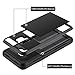 Vofolen Cover for Galaxy S9 Case Wallet Card Slot Holder Sliding Hidden ID Pocket Dual Layer Heavy Duty Protection Rugged Hard Shell TPU Bumper Armor Protective Case for Samsung Galaxy S9 (Black)