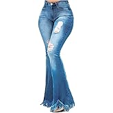 LaiyiVic Bell Bottom Jeans for Women High Waisted Stretchy Skinny Flared Denim Pants