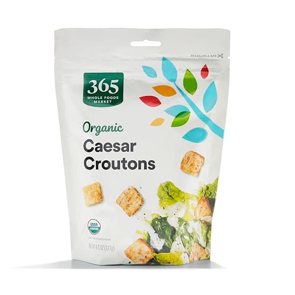 365 BY WHOLE FOODS MARKET, ORGANIC CAESAR CROUTONS,...