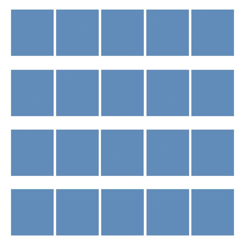 YOLIYANA Boy Blue 16 4132 Waterproof Ceramic Tile Stickers 20 Pieces for Home,3.9" L x 3.9" W