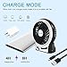 BENGOO Mini Desk Fan Portable Personal Cooling Fan USB Fan with Light Mode Powered by Rechargeable Battery for Office Baby Stroller Outdoor Use (Remove the Plastic film in the Battery Case before Use)