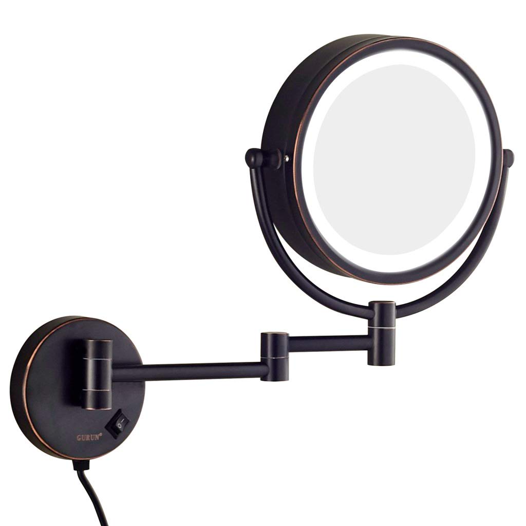 lighted bronze makeup mirror The Beauty Life