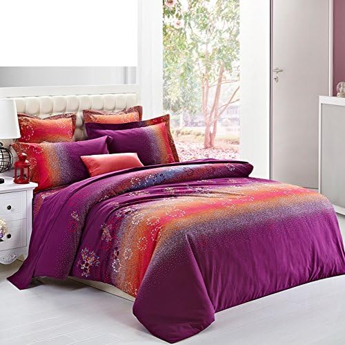 Modern Minimalist style flowers/Floral 100% Cotton Quilt Cover-A 240x260cm(94x102inch)