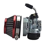 Racing Carburetor 2 Stroke 49cc 66cc 70cc 80cc With Air Filter For 2 Stroke Engine Motorized Bicycle RED
