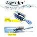 NuWay 4HAIR Traveler U.S. and International Patented Travel Brush (Soft Blue)