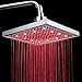 AnGeer LED 3 Colors Temperature Controlled Rainfall Top Spray Shower Head Bathroom Shower Head