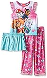 Paw Patrol Little Girls' Rescue Crew All Paws On Deck 3-Piece Pajama Set Pink 4