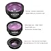 Vteyes Universal 3 in 1 Phone Camera Lens, Full Screen No Dark Circle, 198° Fisheye Lens + 150° Wide Angle Lens + 10X Macro Lens for iphone Samsung Most Android Smart Phones, Both front & Back Cameras
