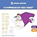 Special Supplies Sensory Bed Sheet for Kids Compression Alternative to Weighted Blankets - Breathable, Stretchy - Cool, Comfortable Sleeping Bedding-Purple (Twin)