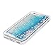 MOLLYCOOCLE iPhone 6s Case, iPhone 6 Case, Liquid Sparkle Glitter Case Clear TPU Shell Bling Design Quicksand Cute Star Flowing Cover for iPhone 6/6s - Blue