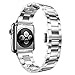 NO1seller Top Thin Light Stainless Steel Band Strap Bracelet Replacement with Butterfly Clasp for Apple Watch Series 3, Series 2, Series 1