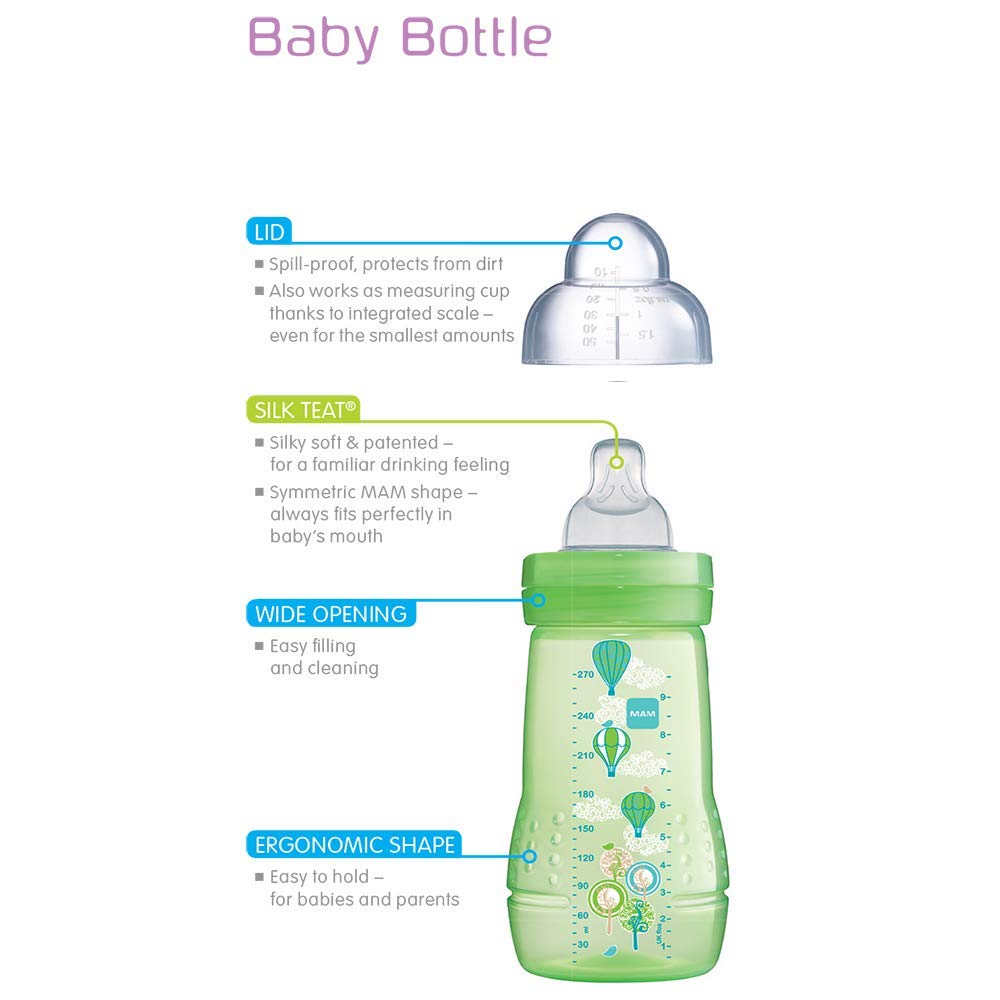 mam easy active baby bottle 270ml