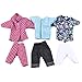 Gosear Ken Doll, 5 Sets Fashion Casual Wear Doll Clothes Jacket Pants Outfits Accessories Men Boy Ken for Dolls Random Style