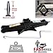 Scissor Car Jack 2 Ton Steel with Chromed Handle for Roadside Tire Change Repair, Black 1 Pcs