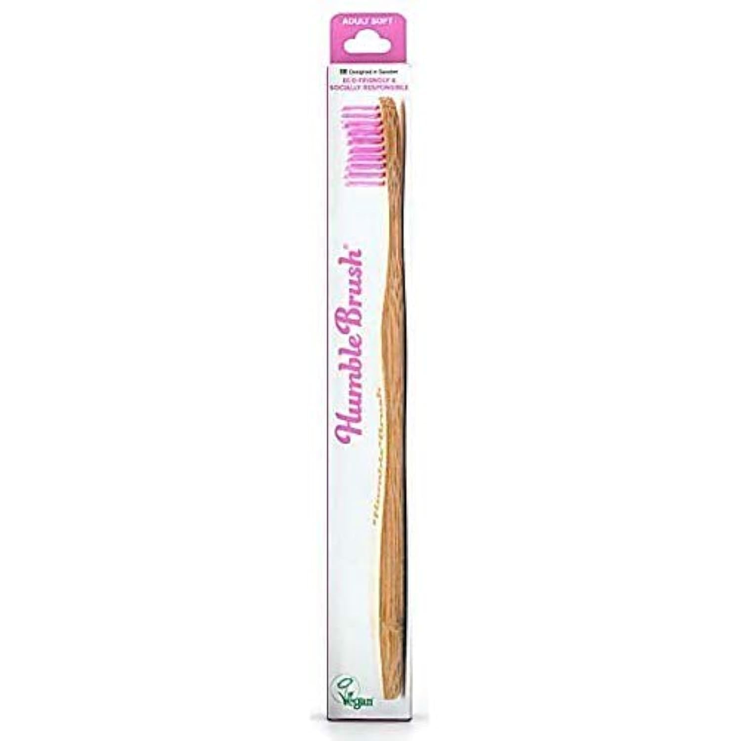 SIX Packs of Humble Brush Purple Bamboo Toothbrush