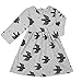Ephex Girls Kid's Cotton Long Sleeve One-piece Dress