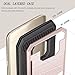 Galaxy S7 Case, TILL(TM) Wallet Case [Card Pocket] Shockproof Dual Protective Shell Rubber Bumper w/Card Holder Slot Kickstand Case Cover for Samsung Galaxy S7 S VII G930 GS7 All Carrier [Rose Gold]