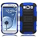 Galaxy S3 Case, Venoro [Heavy Duty] Armor Holster Defender Full Body Protective Hybrid Case Cover with Kickstand & Belt Swivel Clip for Samsung Galaxy S3 S III I9300 (Black+Blue)