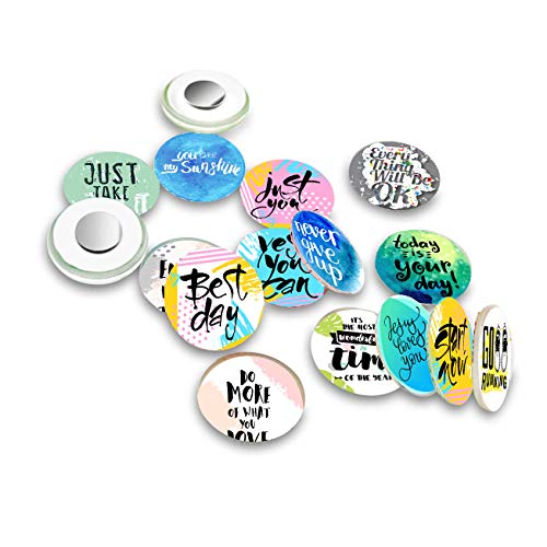 image for Cosylove 16pcs Letter Refrigerator Magnets, Crystal Glass Fridge Magne