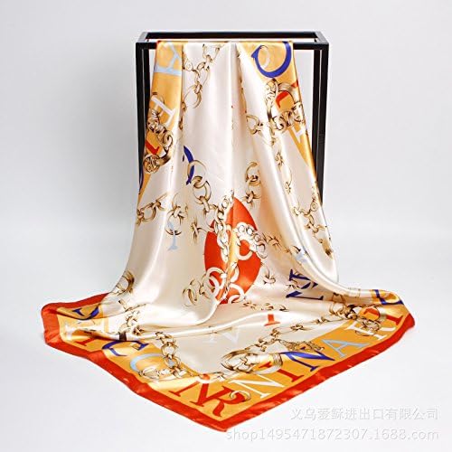 SAFZES Women Scarf Scarves 90cm printed silk satin scarves square Blanket Cape Wrap Shawl Stole,