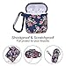 Airpods Case – Airspo 7 in 1 Airpods Accessories Set Compatible with Apple Airpods 1 & 2 [Front LED Not Visible] Protective Silicone Cover Floral Print Cute Case (Navy Rose+38/40mm)thumb 1