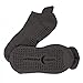 CRESCENT MOON ExerSocks, Non-Slip Grip Socks (3-Pack) Small, Charcoal