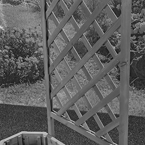 Melko Rankgitter mit Pflanzkasten 150 cm hoch Blumenkasten mit Rankhilfe aus Holz für Kletterplfanzen – Bild 6