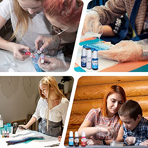 Epoxy Pigment, Vzmcov 24 Colors Epoxy Resin Dye Liquid Epoxy Resin Coloring Resin Jewelry Making - Highly Concentrated Resin Colorant for Resin Art Crafts Art Resin Color