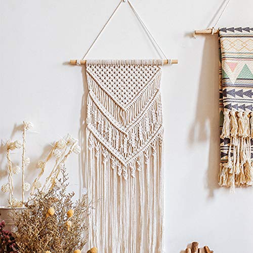 Ossier Macrame Wall Hanging Woven Boho Chic Wall Decor, Beautiful Geometric Wall Art for Apartment, Dorm Room Home Decoration, 16\