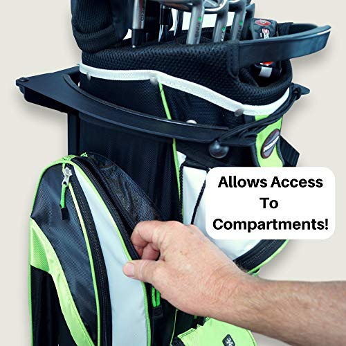 Koova Golf Bag Storage Rack- Wall Mount Garage Organizer for Golf Clubs - Fits Any Size Cart or Stand Bag - Easy to Install and Use - Gets Your Clubs Off The Floor - Made in USA