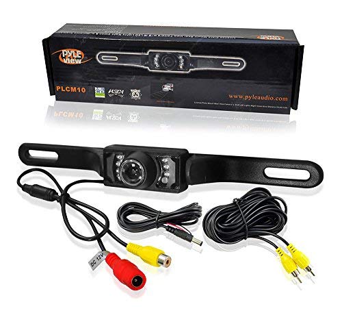 Pyle Plcm10 License Plate Mount Rear View Camera Wide Angle Color Camera