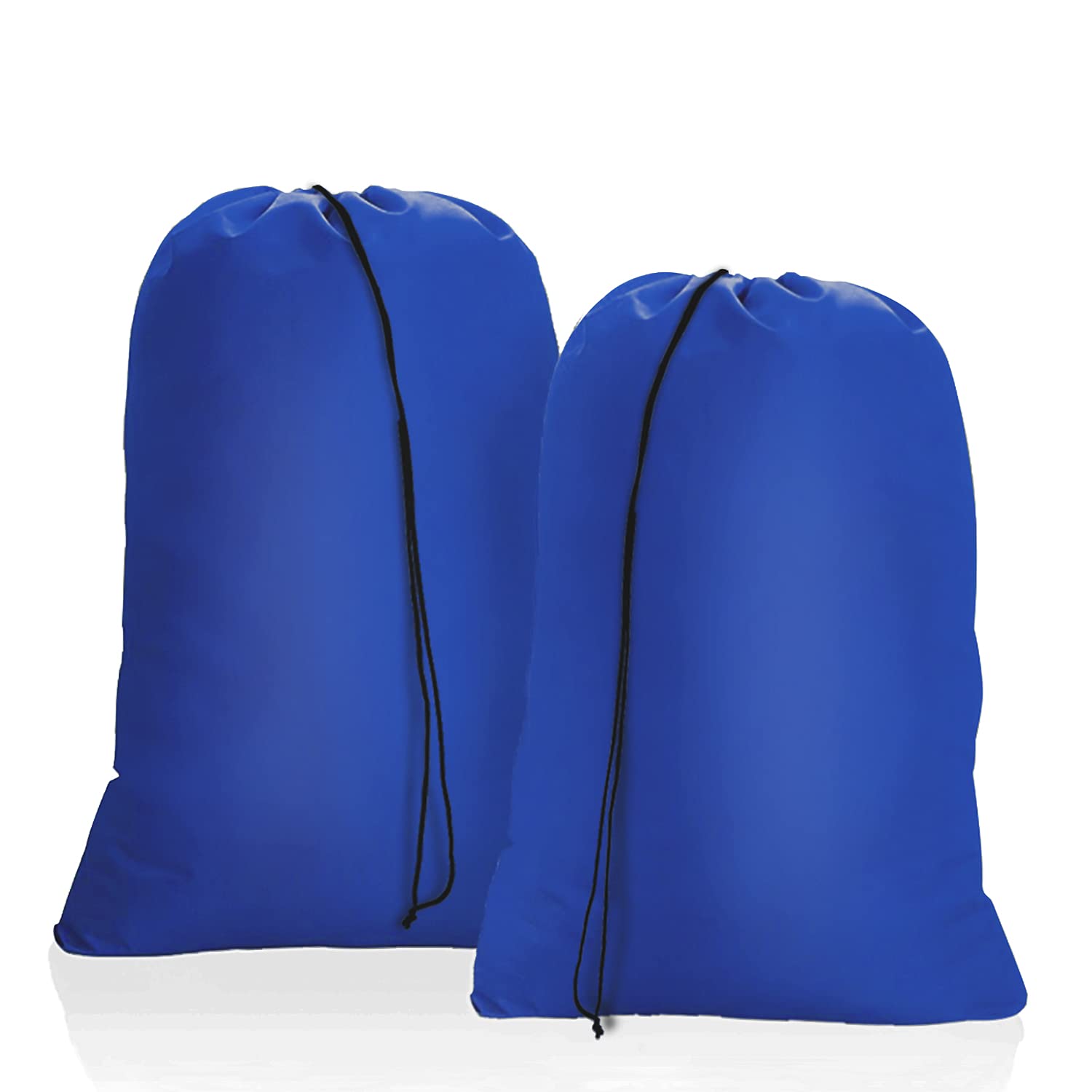 OTraki 2 Pack Travel Laundry Bag, 50x60cm Drawstring Laundry Bag for Dirty Clothes Foldable Storage Bag Toys Dirty Clothes Bag for Hamper Basket Home College Dorm Camp (Blue)