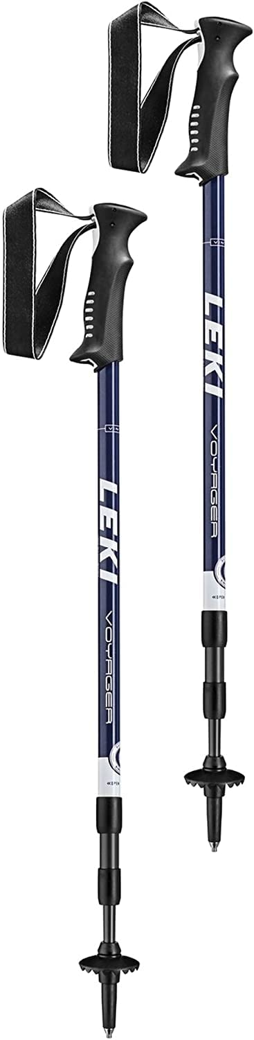 Leki Voyager Hiking Poles, White/Dark Blue, 110-145 cm