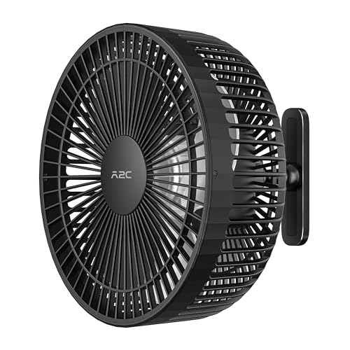 A2C Golf Cart Fan, 7.5" Rechargeable Magnetic Fan with 4 Speed Modes, Up to 15 Hours, Strong Airflow, Fits EZGO Club Car Yamaha, for Golf Cart & Cruise Ship Accessories, Outdoor Use