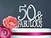 50 Cake Topper - Premium Silver Metal - 50 and Fabulous - 50th Birthday Party Sparkly Rhinestone Decoration Makes a Great Centerpiece - Now Protected in a Box