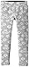 Dream Star Girls' Little Floral Jacquard Legging Solid Back