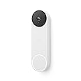 Google Nest Doorbell (Battery) - Wireless Doorbell Camera - Video Doorbell - Snow -1 Count (Pack of 1), 960x1280p, Motion Onl