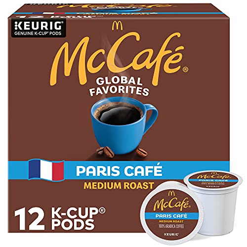 MCCAFE PARIS CAFÉ, SINGLE SERVE COFFEE KEURIG K-CUP PODS, MEDIUM ROAST COFFEE, 12 COUNT