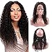 Greatremy Grade 10A 360 Lace Frontal Closure Curly Wave with Baby Hair Pre Plucked Brazilian Human Hair Natural Color 16inch