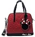 Loungefly x Disney Minnie Mouse Loves Mickey Pebbled Embossed Handbag (One Size, Red/Black)