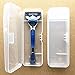 GUCHIS 2 Pack Shaver Box Portable Razor Protector Case Razor Blades Holder Manual Razor Organizer for Home Travel
