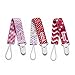 Prime Tots ❤ Pacifier Clip Girl - 3 Pack ❤ Perfect As Soothie Pacifier Holder, For Infant Teething Toys ❤ Rust Free ❤ Best Baby Shower Gift ❤ Best value