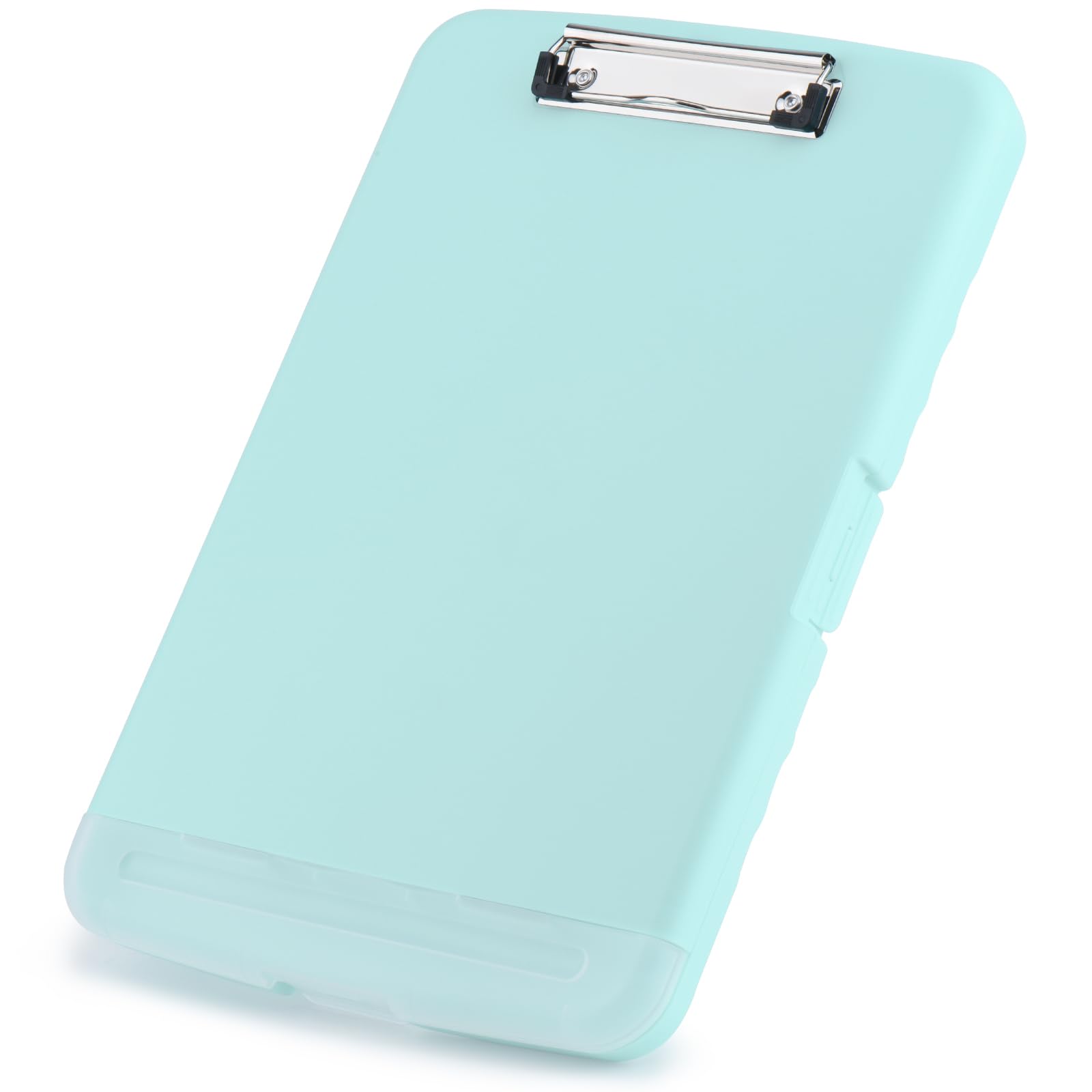 ZCZN A4 Clipboard with Storage, Plastic Clipboard Folder with Separate Pen Compartment, Eggshell Blue — image 1