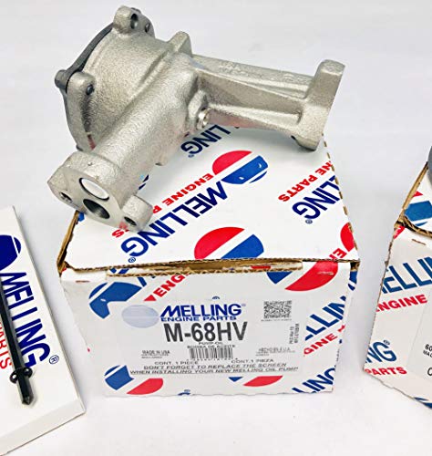 Melling H/V Oil Pump Kit & Drive Rod & Pickup screen compatible with Ford 289 302 1968-82 (HV Pump)
