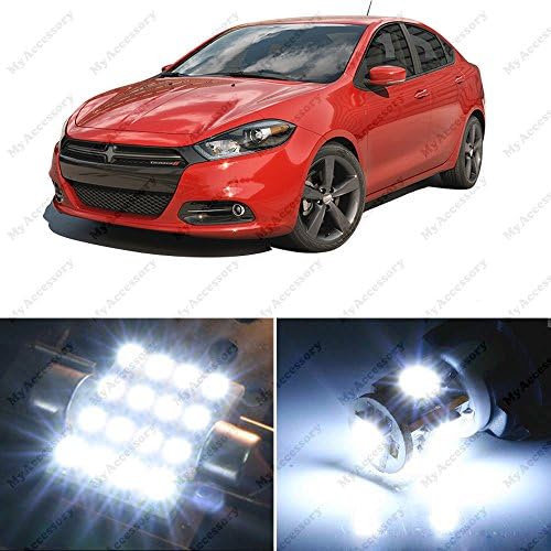13 x Premium Xenon White LED Lights Interior Package Upgrade for Dodge Dart (2013-2016)