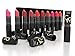 GR Cosmetics Lipstick Set of 10 in Gift Box, Long Wearing Creamy & Nourishing, A Perfect Gift For Women, SET 1