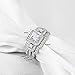 Newshe Engagement Wedding Ring Set for Women 925 Sterling Silver 3pcs Princess White AAA Cz Size5-12
